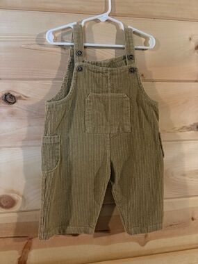 SHEIN Tan Corduroy Kids Overalls